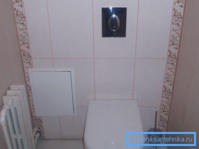 Преку отворот е лесно да се стигне до вентилите, блокирајќи ја водата. Преку отворот е лесно да се стигне до вентилите, блокирајќи ја водата.