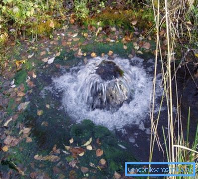 Слика од извор на вода што излегува од земјата Слика од извор на вода што излегува од земјата