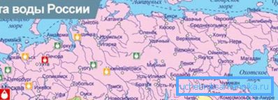 Карта на вода од чешма на Руската Федерација. Карта на вода од чешма на Руската Федерација.