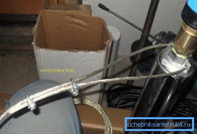 Прицврстување на кабелот до куќиштето на бунарот.