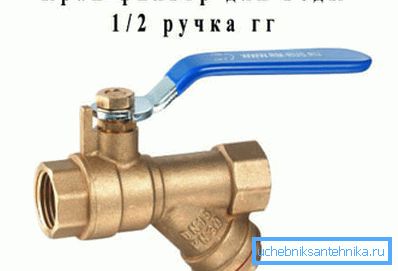 Аматерска слика на кран со посебна рачка и филтер за грубо чистење Аматерска слика на кран со посебна рачка и филтер за грубо чистење