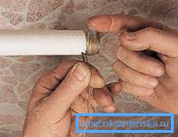 Завиткајте лен и нанесете паста.