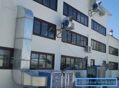 Надворешен дел од принудниот систем за вентилација Надворешен дел од принудниот систем за вентилација