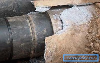 Новата цевка се влече внатре во старата. Новата цевка се влече внатре во старата.