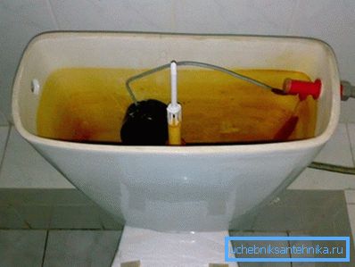 Водата тече во тоалетот од цистерната - време е да се смени фитинзи Водата тече во тоалетот од цистерната - време е да се смени фитинзи