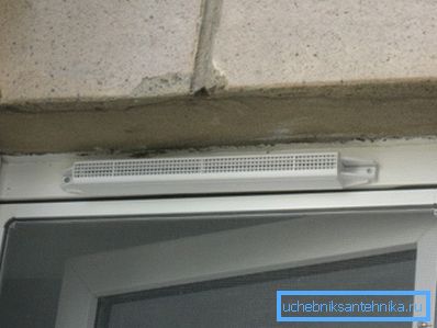 Влезниот вентил за поставување во рамка на прозорците Влезниот вентил за поставување во рамка на прозорците