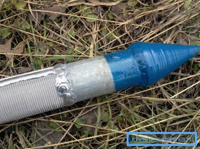 Заварувајте го конусот до внесот. Заварувајте го конусот до внесот.
