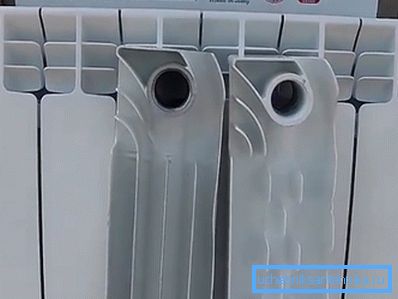 Димензиите на дел од алуминиумските радијатори зависат од карактеристиките на одреден модел.