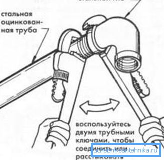 Поврзување на челични цевки со нишка користејќи агол Поврзување на челични цевки со нишка користејќи агол