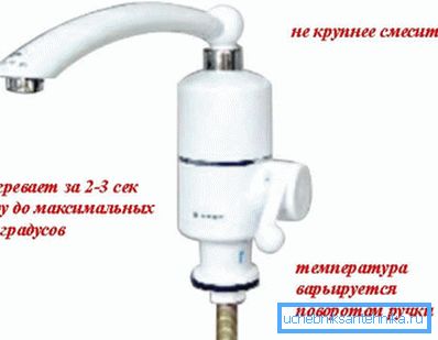 Модерен уред - електричен моментален бојлер на чешмата во кујната Модерен уред - електричен моментален бојлер на чешмата во кујната