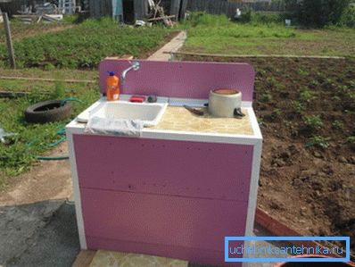 Стационарно перење во земјата на улица со свои раце, поврзано со централното водоснабдување Стационарно перење во земјата на улица со свои раце, поврзано со централното водоснабдување