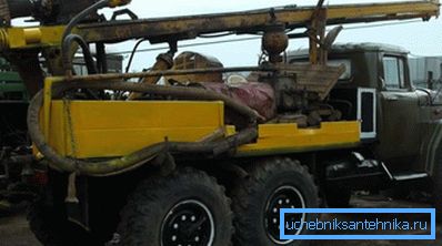 Ваквата опрема е потребна само ако повеќе од 30 метри почва треба да се дупчат пред вода.